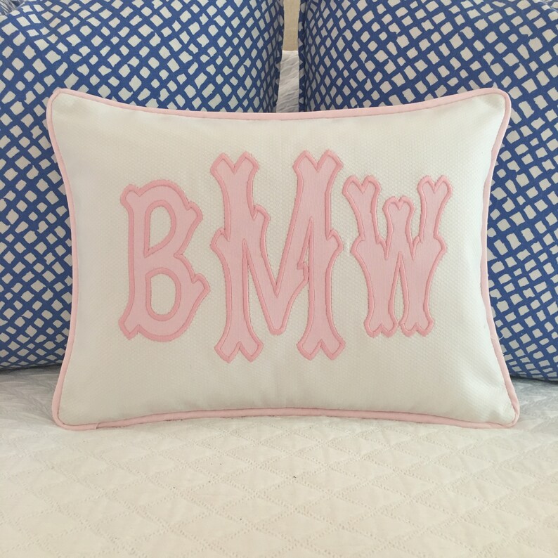 Applique Monogram Pillow Cover image 1