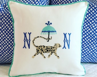 Chinoiserie Cheetah Pillow Cover