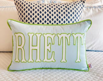 Custom Name Applique Pillow