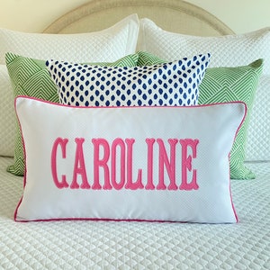 Applique Name Pillow Cover