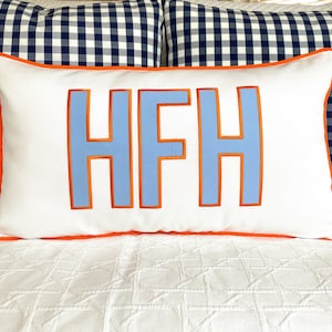 Applique Monogram Pillow Cover