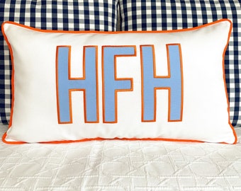 Applique Monogram Pillow Cover