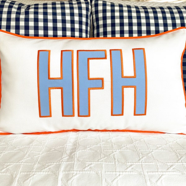 Applique Monogram Pillow Cover