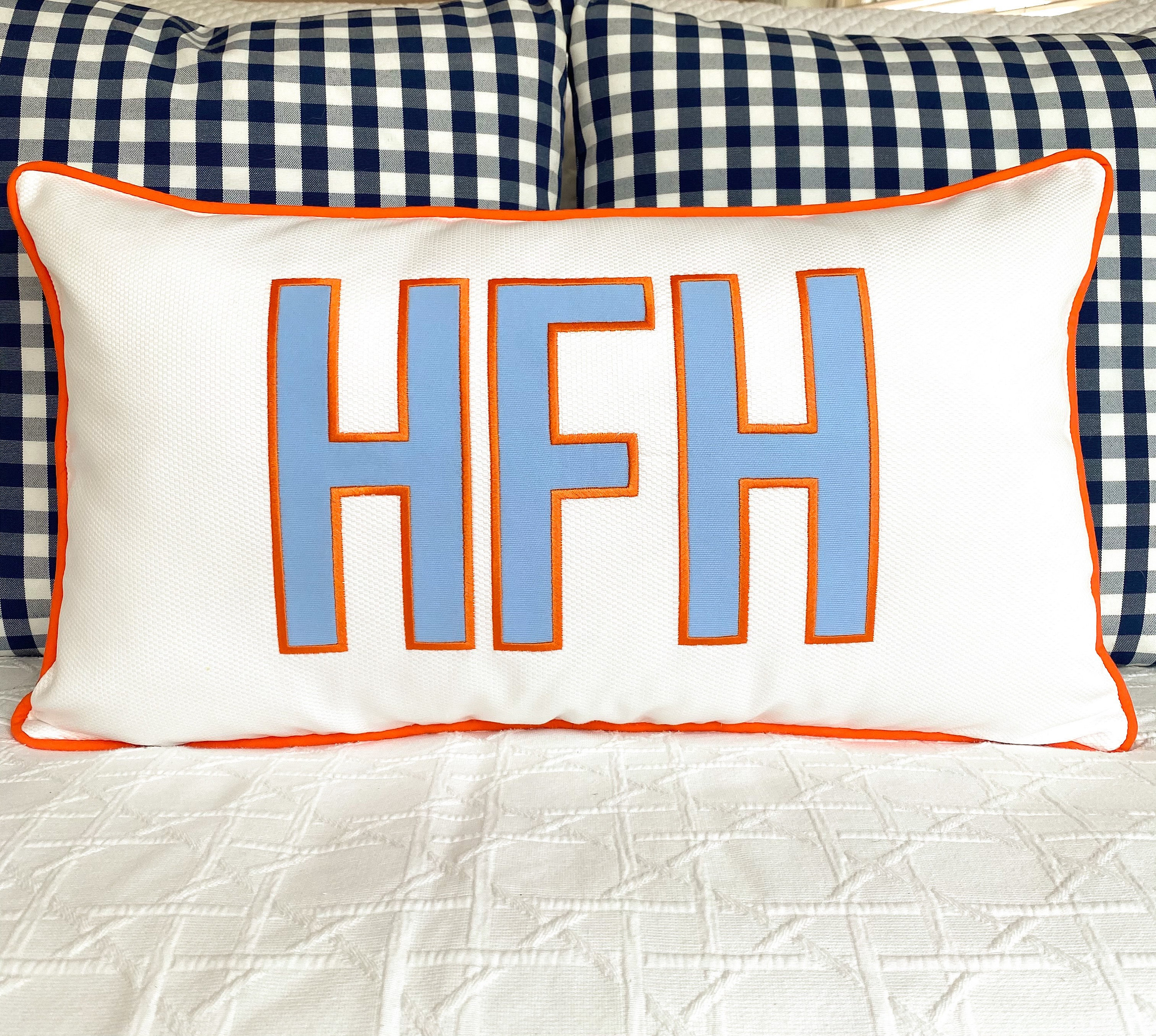 Applique Monogram Pillow Cover Etsy