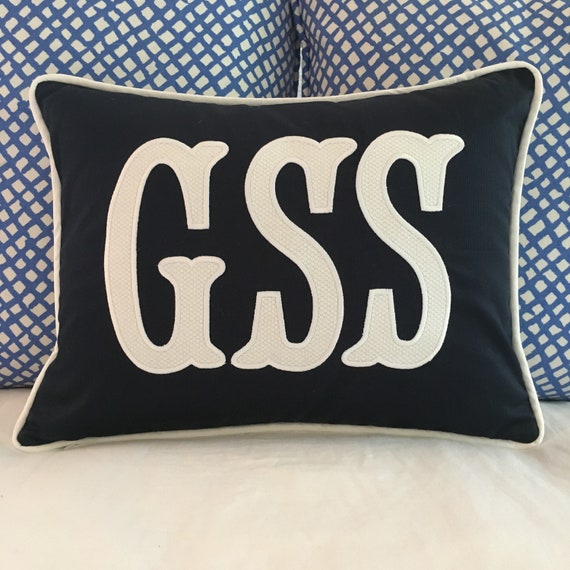 etsy monogram pillow