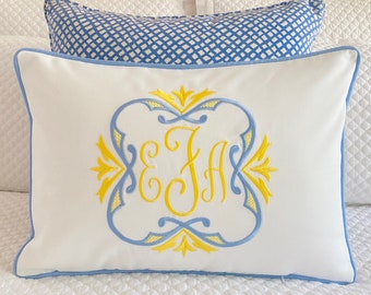 Monogrammed Pillow Cover