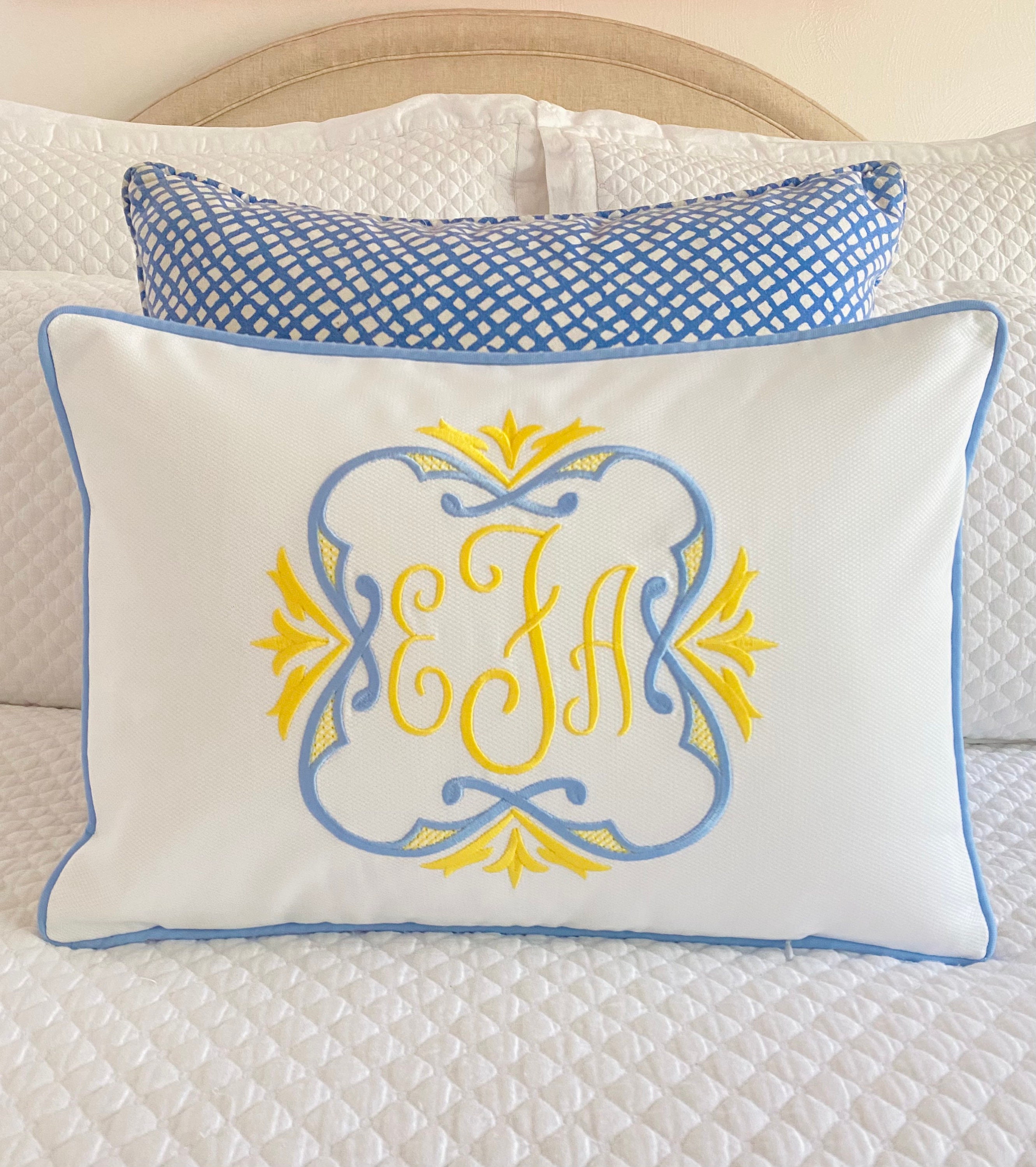 Monogrammed Pillow Cover 