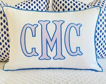 Classic Whimsey Monogram Pillow