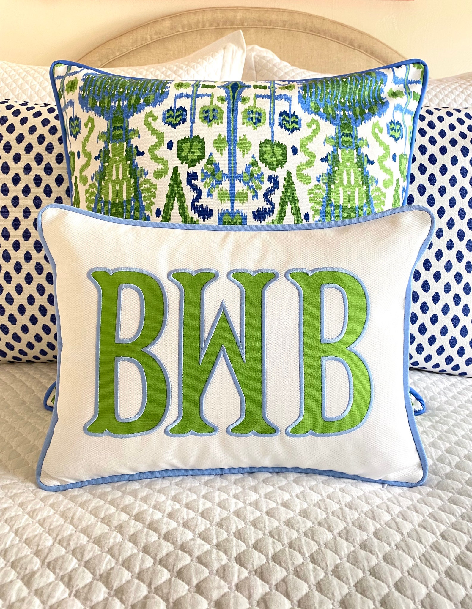 Applique Monogram Pillow Cover Etsy