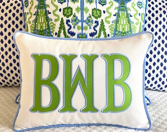 Applique Monogram Pillow Cover