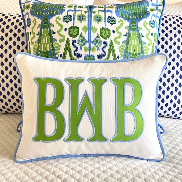 Applique Monogram Pillow Cover