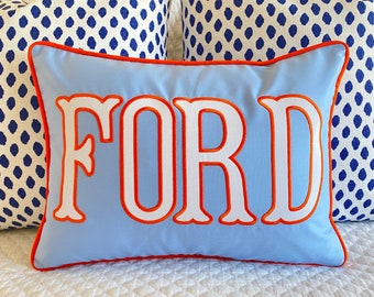 Custom Name Dorm Pillow Cover