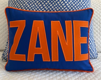 Applique Name Pillow Cover