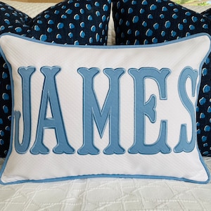 Applique Name Pillow Cover