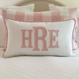 Applique Monogram Pillow Cover image 1