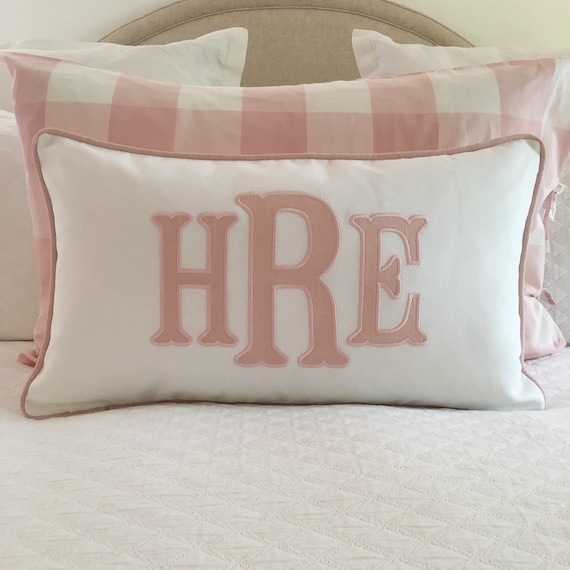 Applique Monogram Pillow Cover 