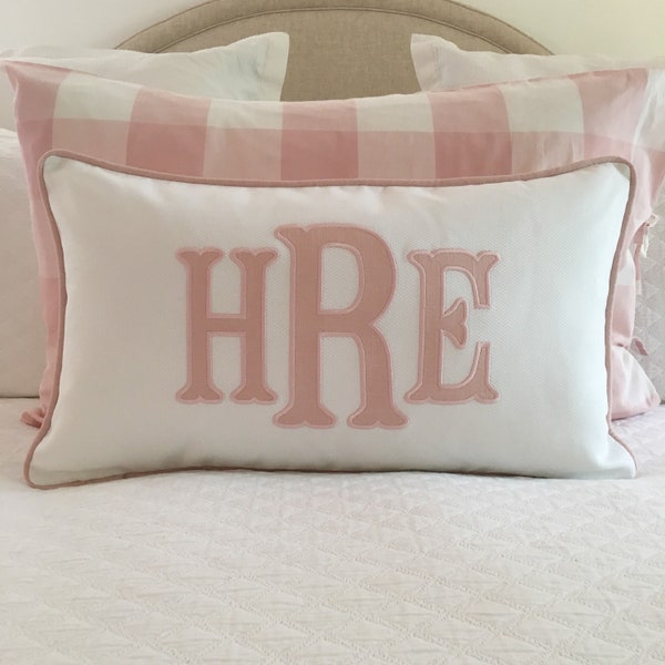 Applique Monogram Pillow Cover