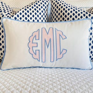 Applique Monogram Pillow Cover