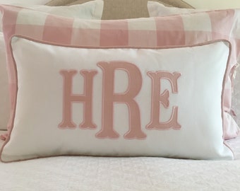 Classic Style Monogram Pillow Cover