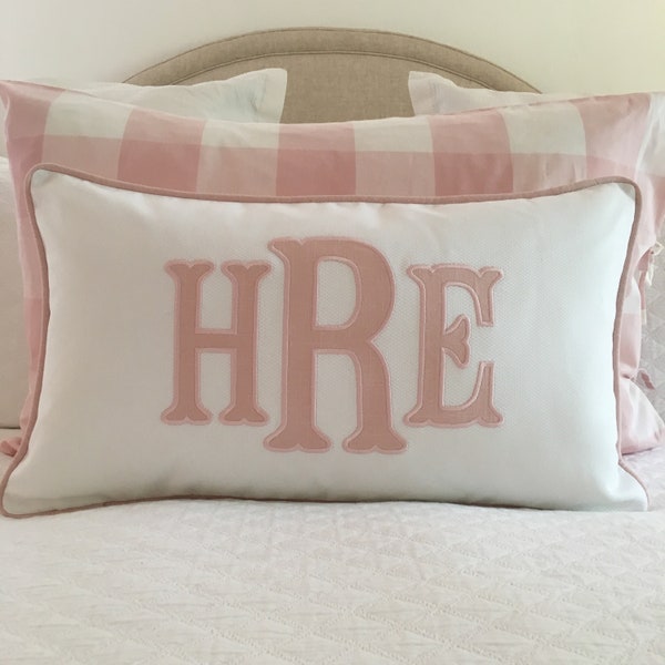 Classic Style Monogram Pillow Cover