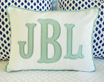 Applique Monogram Pillow Cover