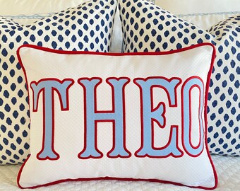 Applique Monogram Pillow Cover