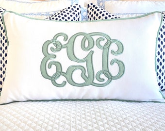 Applique Monogram Pillow Cover