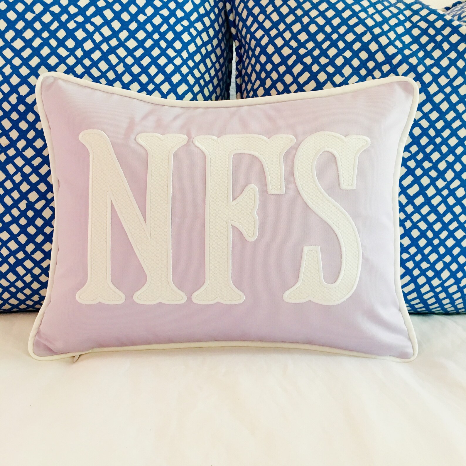 Applique Monogram Pillow Cover Etsy