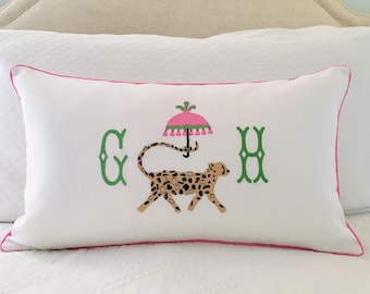 Chinoiserie Cheetah Pillow Cover