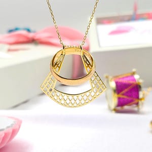 Ring Holder Necklace, Ring Keeper Necklace, Good Luck Pendant, Dainty Necklace, Nurse and Doctor Ring Keeper Necklace