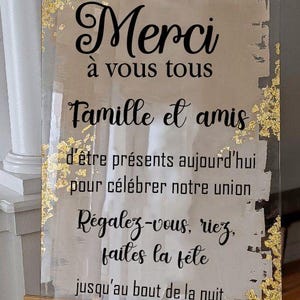 Stickers pour Panneau Merci Mariage / mariage / remerciements / fête / cérémonie / lettrage vynil