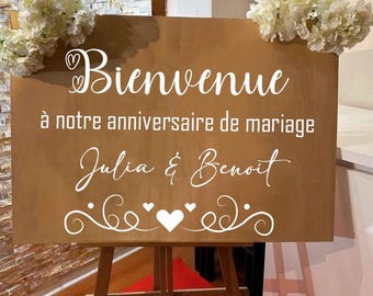 Stickers "Anniversaire de mariage" / mariage / panneau / decoration