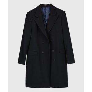 Handmade Wool Trench Coat: Men&#39;s Black Overcoat