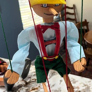 Wooden Pinocchio Marionette Puppet - Etsy