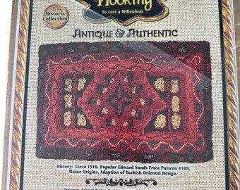 Heirloom Hooking Turkish Edward Sand Frost Pattern Latch Hook Kit