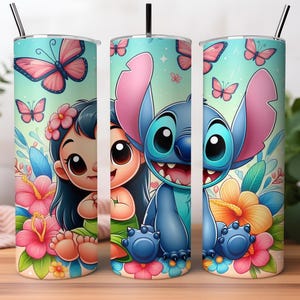 Stitch Summer Vibes Tumbler, Stitch Sublimation Designs, Lilo & Stitch Tumbler PNG, 20 oz Stitch Tumbler Wrap PNG, Stitch Wrap
