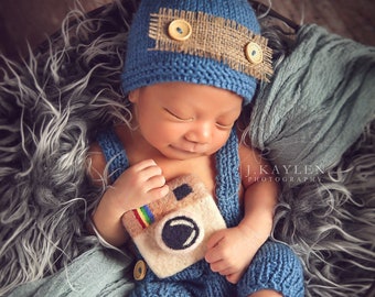 Newborn knit suspenders set 50 colors,newborn shorts pants button beanie hat set,newborn boy photo outfit,newborn photo prop,newborn props