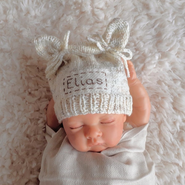 Personalized newborn hat,newborn hat,newborn coming home hat,newborn kitten bear name hat, personalized baby gifts,gift for new baby