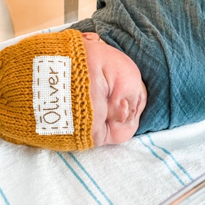 Personalized newborn hat, newborn name hat,newborn monogram hat,personalized newborn gift, new baby gift,monogram baby hat,hospital baby hat