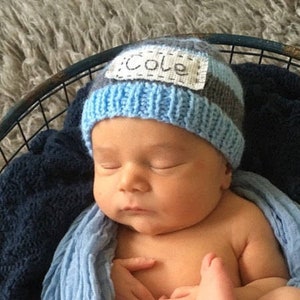 Gepersonaliseerde pasgeboren hoed, pasgeboren hoed, pasgeboren coming-home-hoed, pasgeboren naamhoed, monogram pasgeboren hoed, gepersonaliseerde babycadeaus, cadeau voor nieuwe baby