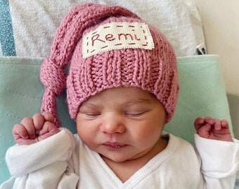 Personalized newborn hat, newborn name hat,newborn monogram hat,personalized newborn gift, new baby gift,monogram baby hat,hospital baby hat