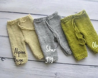 Newborn boy girl knit pants Handmade baby gift Hand knit gender neutral newborn winter pants Infant baby hospital outfit baby shower gift