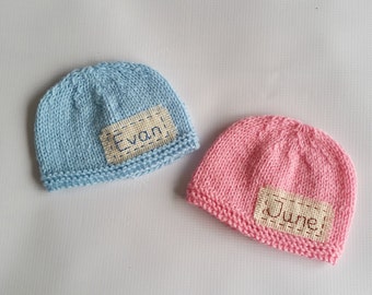 Personalized newborn hat, newborn name hat,newborn monogram hat,personalized newborn gift, newborn props,monogram baby hat,hospital baby hat