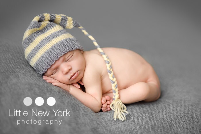 Zeroest Newborn Christmas Santa Hat - Knit Stripe Photo Prop For Baby Photoshoots