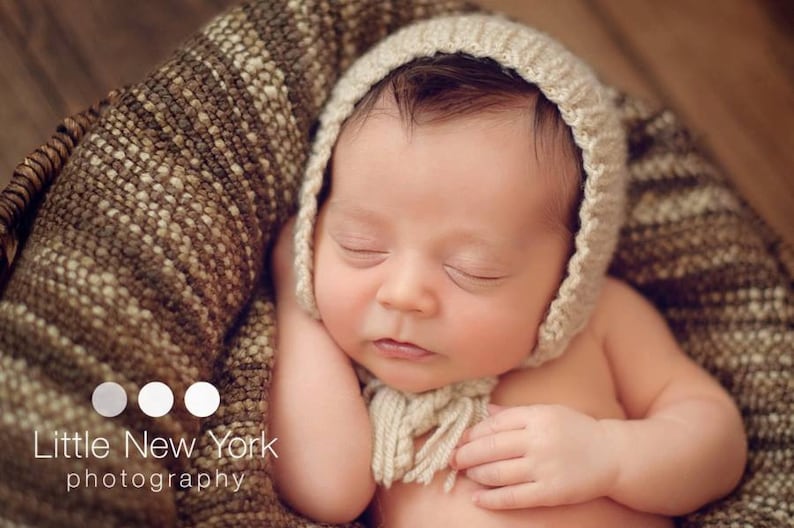 Newborn bonnet hat in 50 colors newborn simple gender neutral hat baby boy girl bonnet pixie gnome hat newborn props newborn photo prop