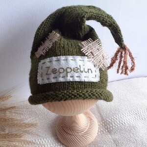 Cappello spaventapasseri personalizzato per neonati - Primo cappello a corona di Halloween per il tuo bambino - Cappellini lavorati a maglia per bambino/a con nome