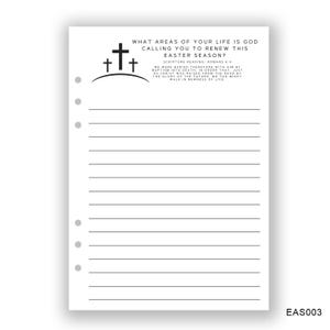 Neues Leben in Christus, Ostern Journaling Seite, christlicher Planer, katholischer Planer Einsatz, Gebetsreflexion, Schreibauffordern, Fastenzeit