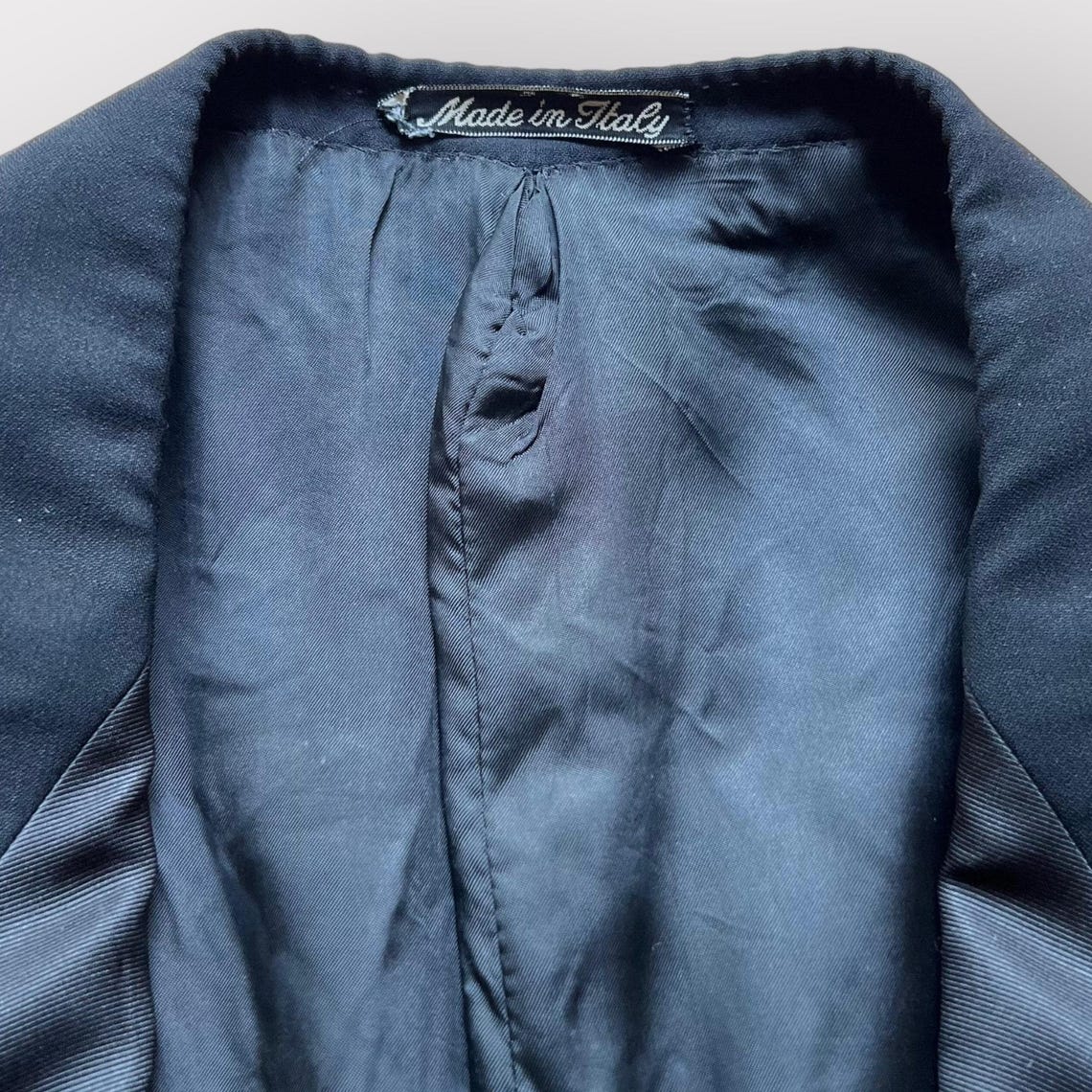Vintage Mani by Giorgio Armani Mens Size 44 Black Tuxedo Suit Blazer Jacket, foto 2 di 5
