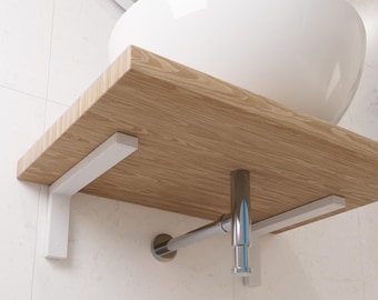 HEIGHT 4”/15cm Metal Washbasin Bracket, Wall Mounted Vanity support Washbasin console