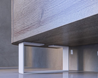 6&#39;&#39;/15cm High Metal Furniture Legs Industrial Bench Frame, Console Table Feet, Sideboard Legs Heavy Duty Set of 2, Modern DIY Table Supports